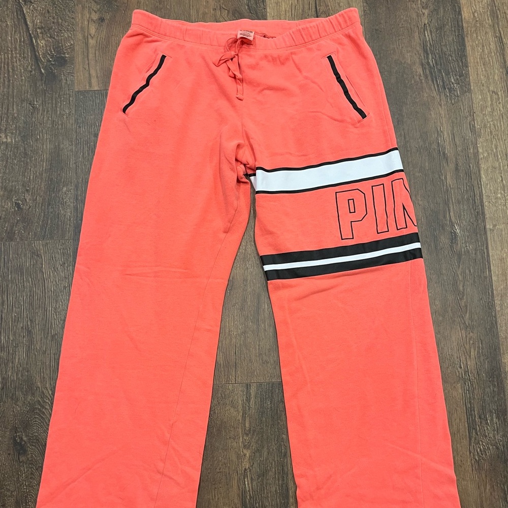 Orange/Pink Wide Leg Sweatpants by PINK Victoria's Secret